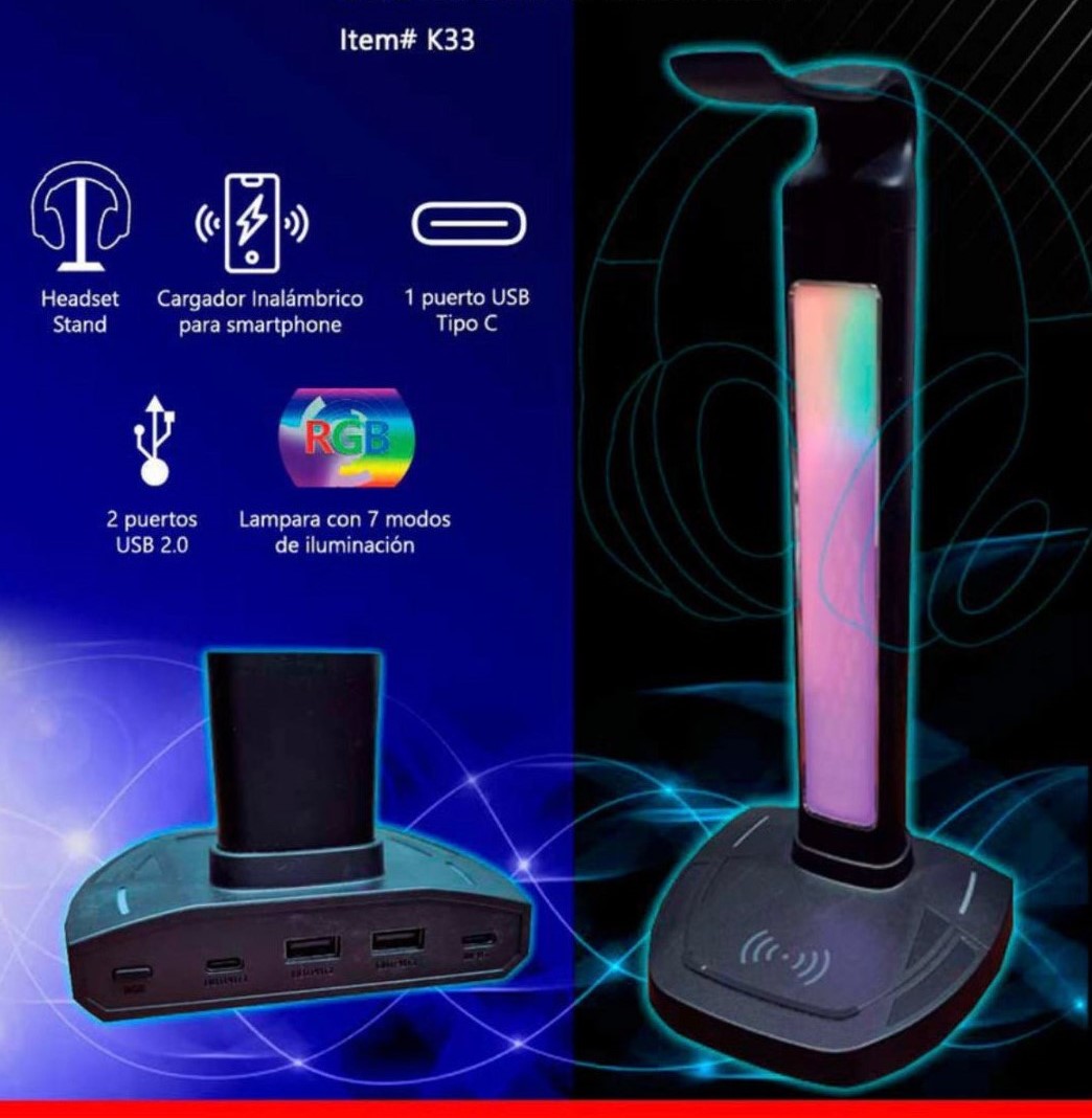 PC Gaming STAND PARA HEADSET MULTIFUNCION